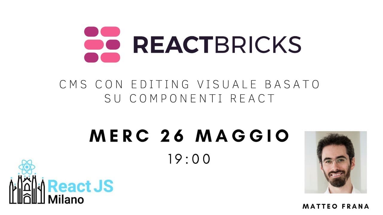 React Milano Meetup - Milano and online 🇮🇹