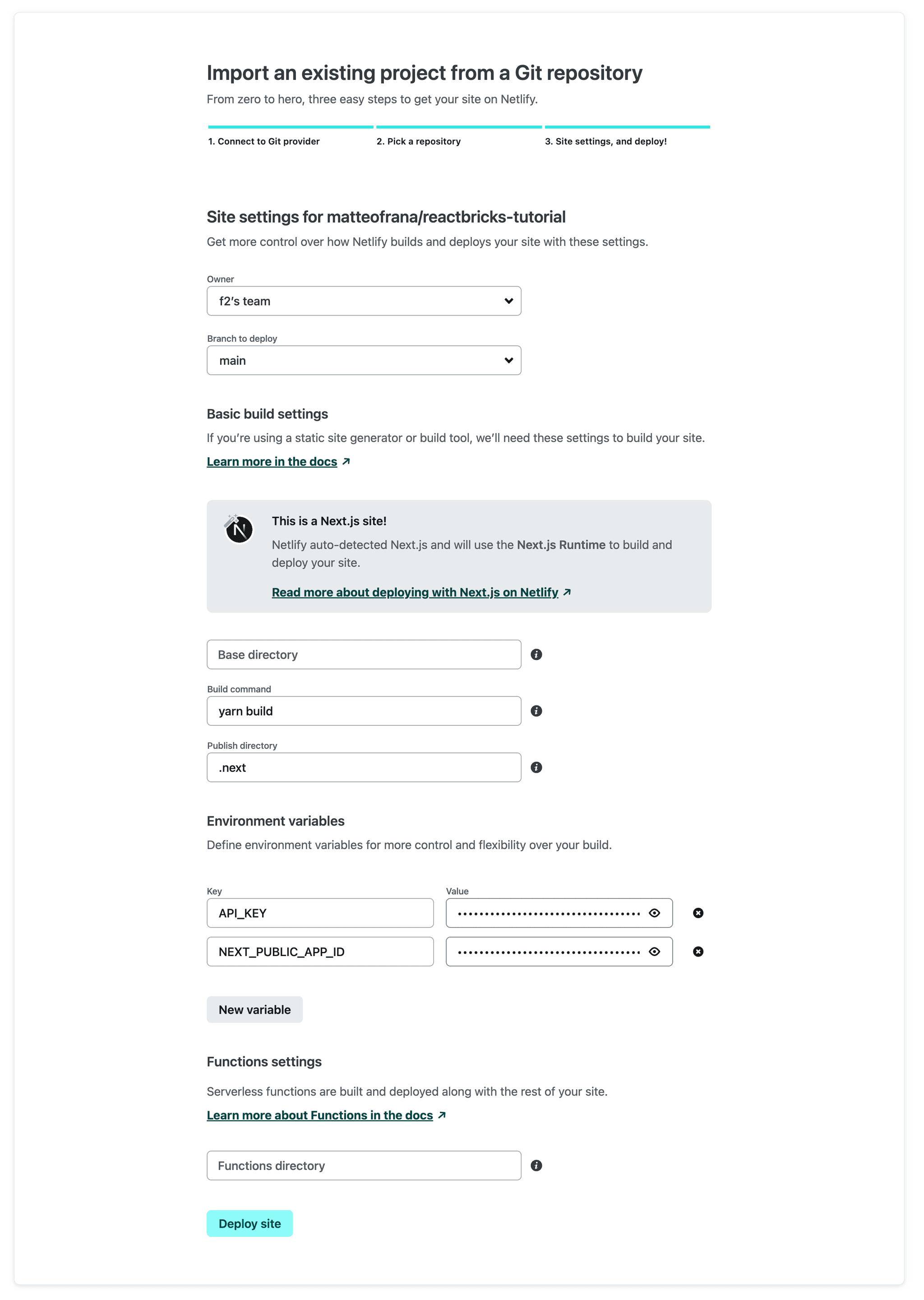 Environment variables on Netlify